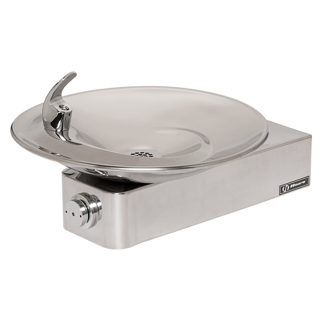 Haws 1001HPS 1001 in high-polished stainless steel. Also must purchase item 6700 - Steel in-wall mounting plate, single bubbler fountains