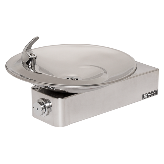 Haws 1001HPS 1001 in high-polished stainless steel. Also must purchase item 6700 - Steel in-wall mounting plate, single bubbler fountains