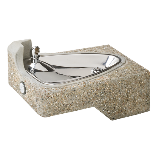 Haws 1047 Barrier-free, concrete w/exposed aggregate. Also must purchase item 6700 - Steel in-wall mounting plate, single bubbler fountains