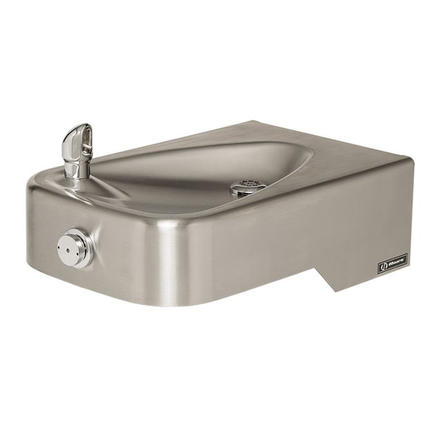 Haws 1107L 14-gauge satin stainless steel, low-profile, integral bowl and trap  