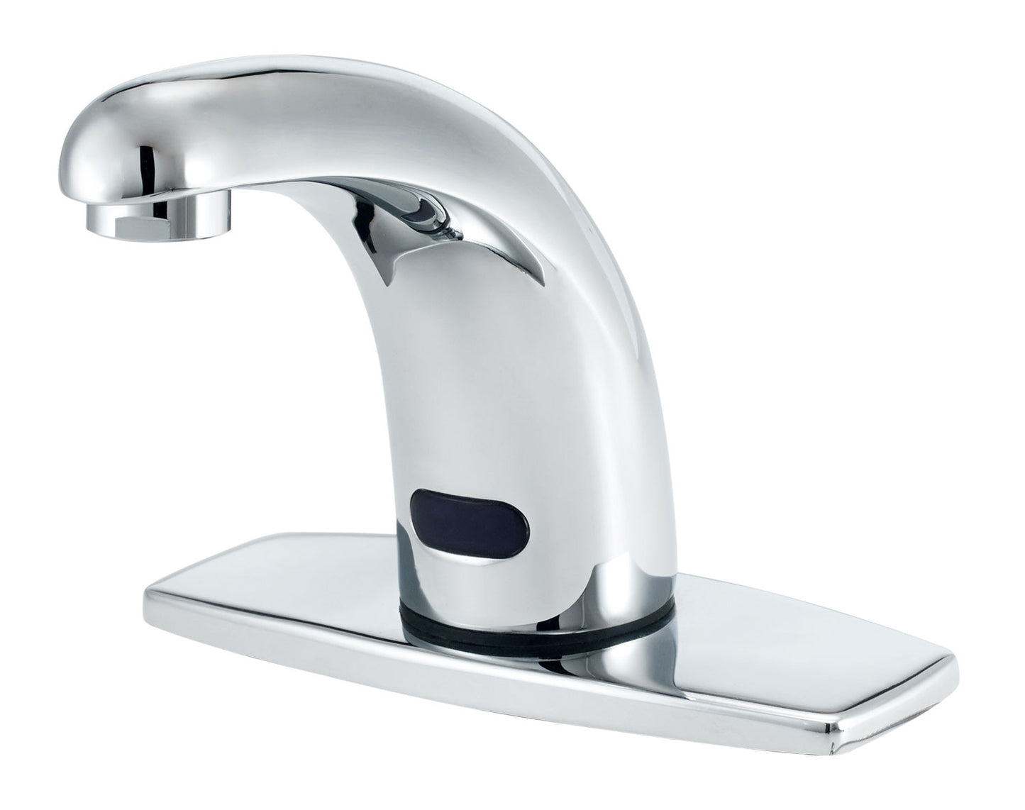 Krowne 16-196P Krowne 16-196P. Royal Series Single Hole Deck Mount Sensor Faucet, Battery Operated, Mechanical Mixing Valve, 4" Deck Plate, 0.50 GPM Aerator.