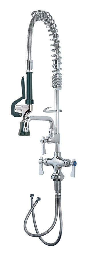 Krowne 18-506L Krowne 18-506L. Royal Series Single Hole Deck Mount Space Saver  Pre-rinse with Add-on Faucet, 6" Spout.