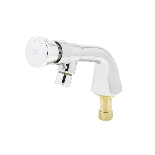 T&amp;S Brass B-0805 Metering Faucet, Single Temperature, Push Button Cap, 1/2" NPT Male Shank
 