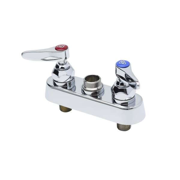 T&amp;S Brass B-1110-LN Workboard Faucet, Deck Mount, 4" Centers, Lever Handles, Less Nozzle
 