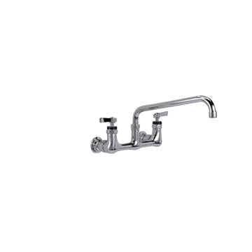 CHG KL54-8012-MK Encore 8" OC. Brass Chrome Plated Wall Mount Faucet with 12" Swivel Spout with Faucet Mounting Kit