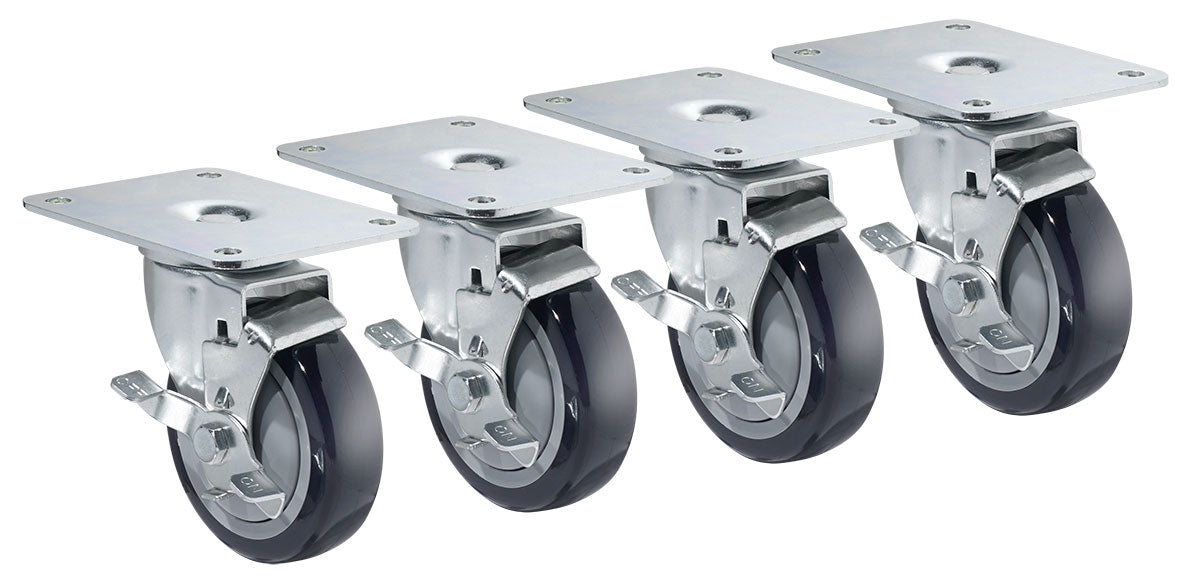 Krowne 28-171S 4" X 5" PLATE CASTER WITH 4" WHEEL                   