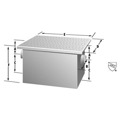 Rockford Separators RP-10 Steel Interceptor with 10 GPM and 20LB Capacity 
