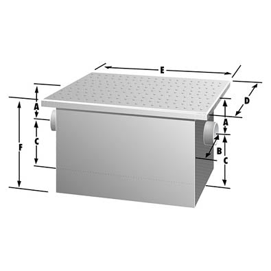 Rockford Separators RP-75-SS Stainless Steel Interceptor with 75 GPM and 150 LB Capacity 
