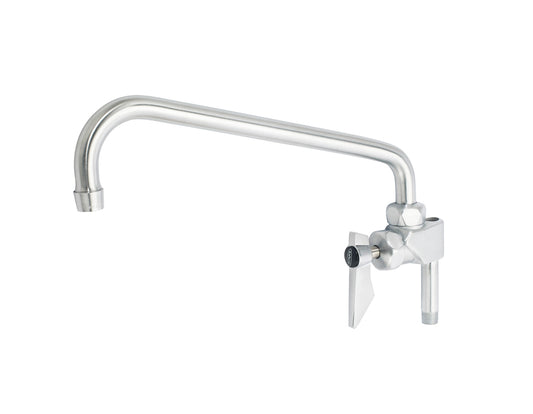 Krowne DX-139 DX-139. Diamond Series Add-on Faucet with 12" Swing Spout. Solid chrome plated brass base with ultra-polish satin. 3/8" NPT Female outlet. Turns on and off without obstruction. 