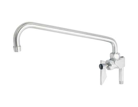 Krowne DX-140 Krowne DX-140. Diamond Series Add-on Faucet with 14" Swing Spout. Solid chrome plated brass base with ultra-polish satin. 3/8" NPT Female outlet. Turns on and off without obstruction.       