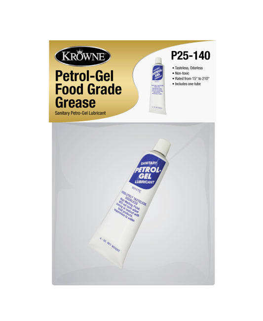 Krowne P25-140 PETRO GEL FOOD GRADE GREASE, 1-PACK, PACKED IN PLASTIC BAG WITH HeadER       