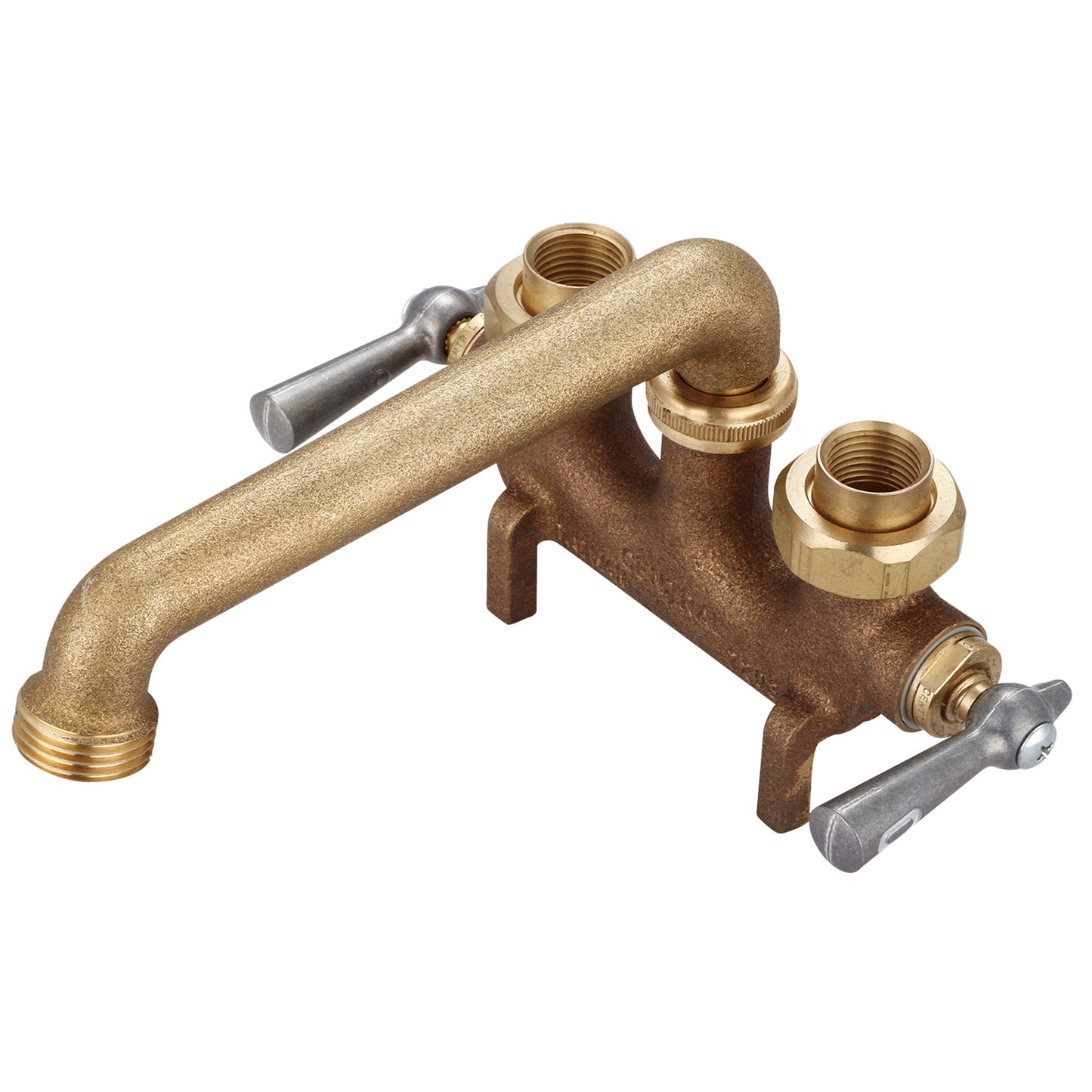 Central Brass 04655 LAUNDRY31/2" CNTRS TWO LVR HDLS 6" CAST SPT 1/2" FEMALE UNION STRADDLE