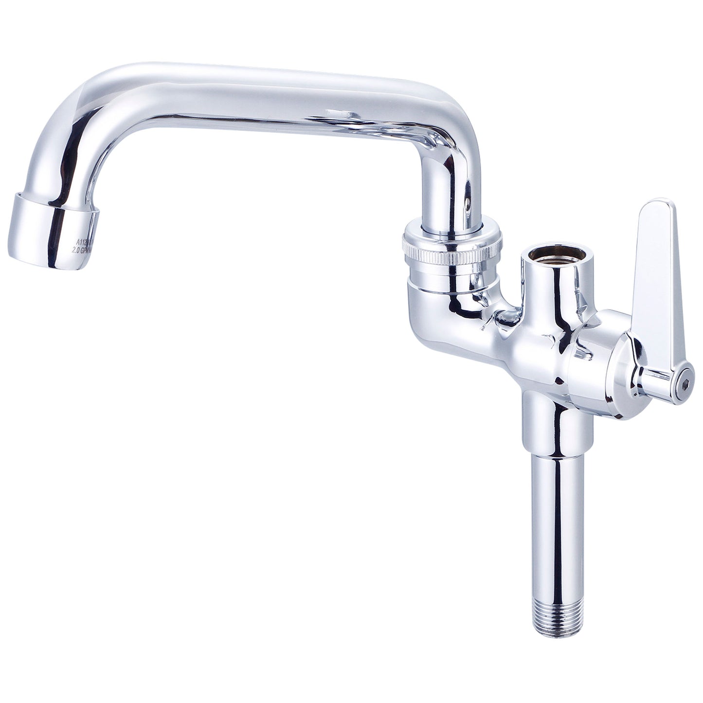 Central Brass 80642-Le0 Pre-Rinse-Lvr Hdl 6" Tube Spout Ceramic Cart Add-On Faucet-Pc