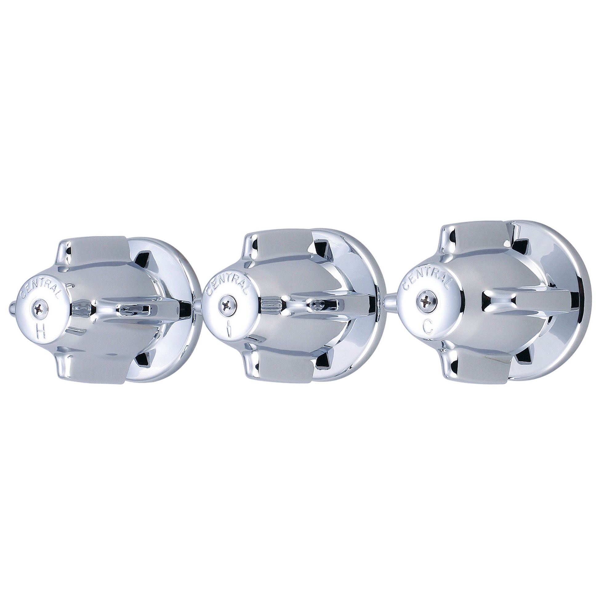 Central Brass 0950 Tub & Shower-3 Canopy Hdl 1/2" Ip 8" Cntrs-Pvd Pc