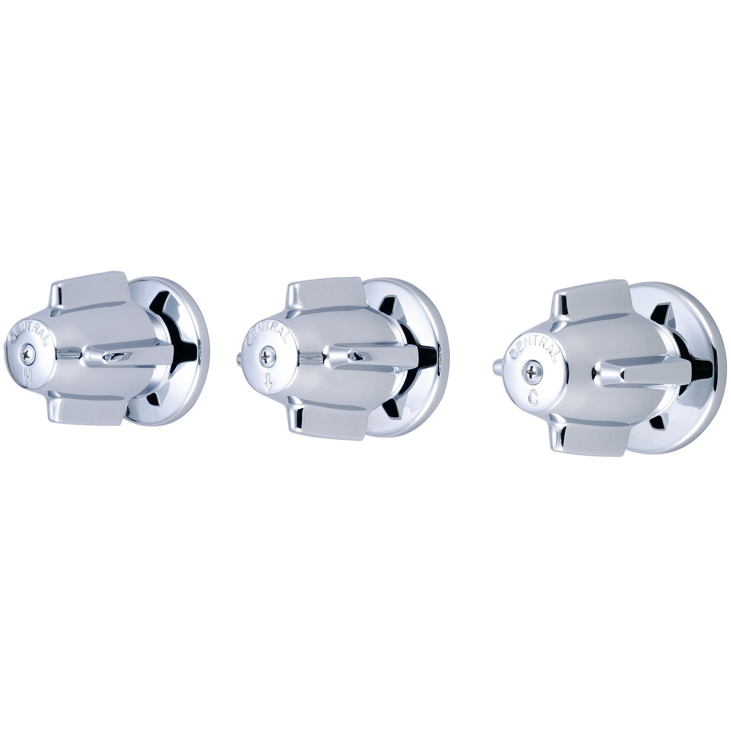 Central Brass 0951 Tub & Shower-3 Canopy Hdl 1/2" Ip 11" Cntrs-Pvd Pc