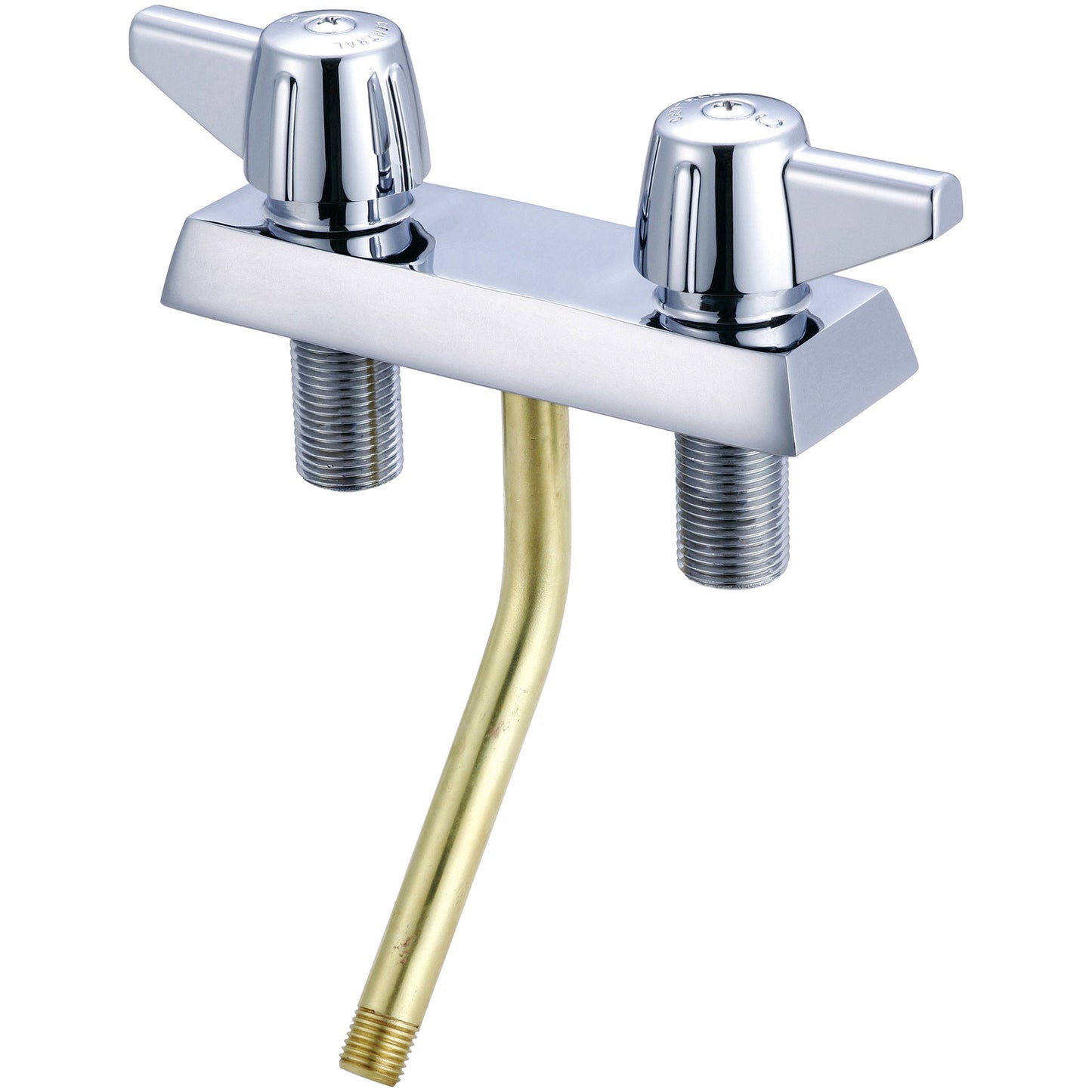 Central Brass 1131-B Shampoo-4" Cntrs Canopy Hdl 35 Degree Bottom Outlet Supply Tube-Pvd Pc