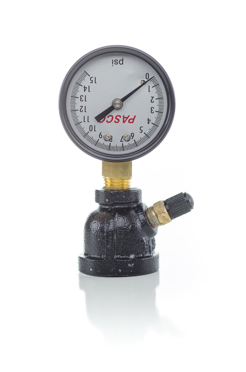 Pasco 1410 1/10-15# AIR TEST GAUGE-3/4" BELL