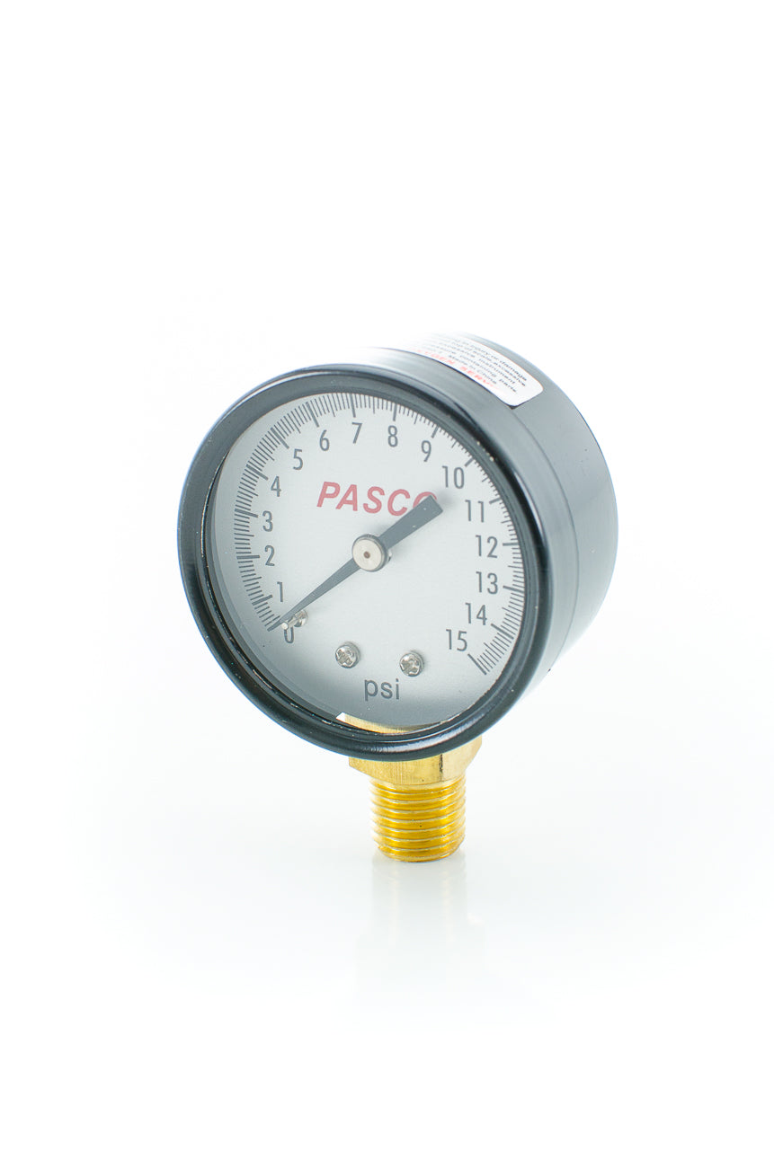 Pasco 1726-10 2" 1/10-15# PRESSURE GAUGE