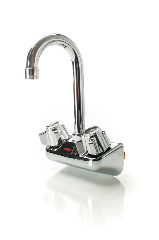 Pasco 33161 MED DUTY 4" Wall Faucet-6"GOOSENECK