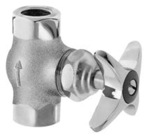 Fisher 17639 Single Deck Control Valve With Temperature Adjusting Valve, Cross Handle, Right Hand Check Stem