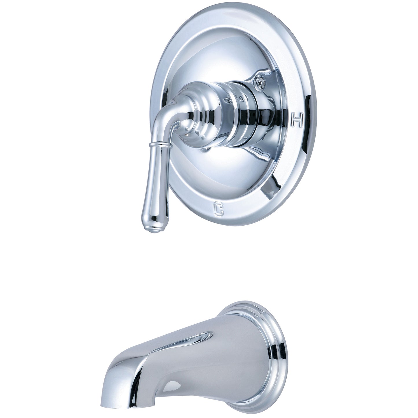 Olympia T-2351 TUB TRIM SET-LVR HDL COMBO TUB SPT W/ESCUTCHEON-CP