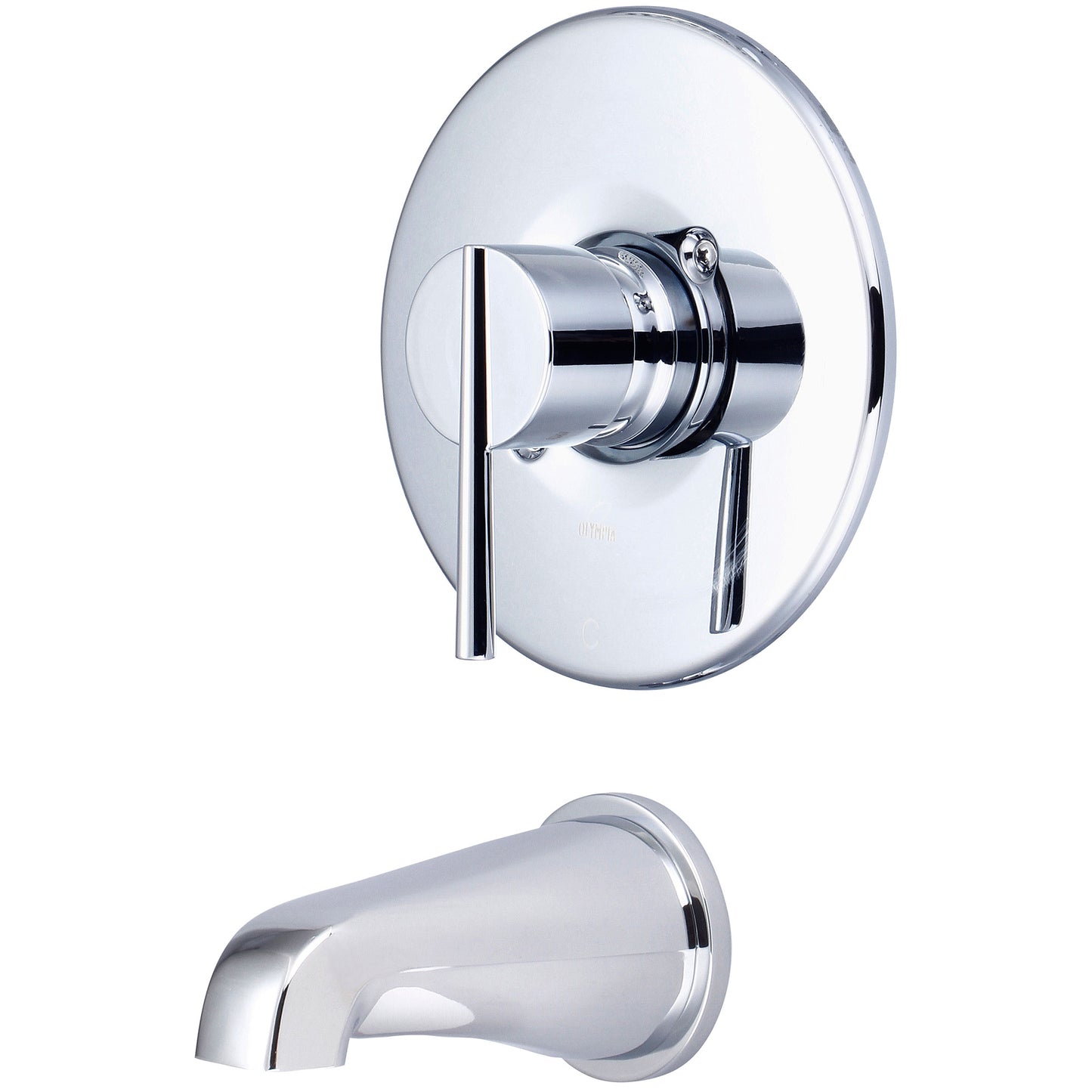 Olympia T-2381 TUB TRIM SET-LVR HDL COMBO TUB SPT W/ESCUTCHEON-CP